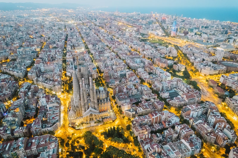 Vista aérea de Barcelona